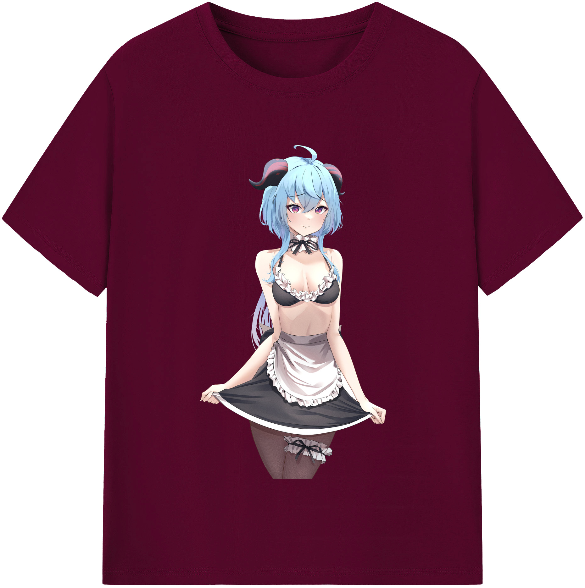 げんし神 甘雨 かんう genshin Ganyu レディースカジュアルプリントTシャツ（綿100％）